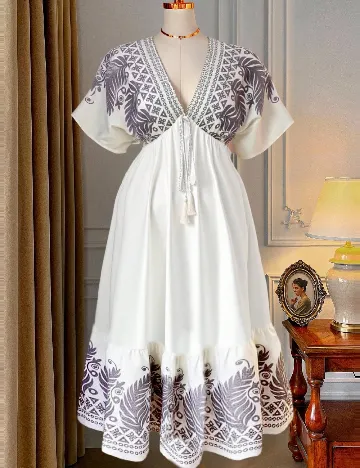 Rochie lunga SHEIN CURVE, alb