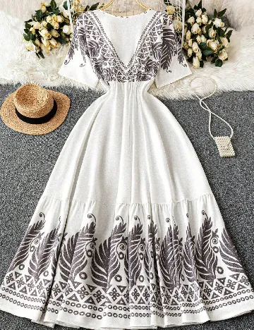 Rochie lunga SHEIN CURVE, alb