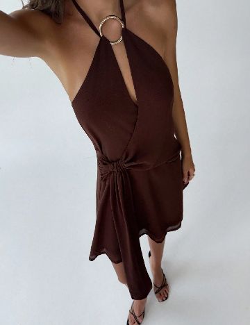 Rochie scurta SHEIN, maro