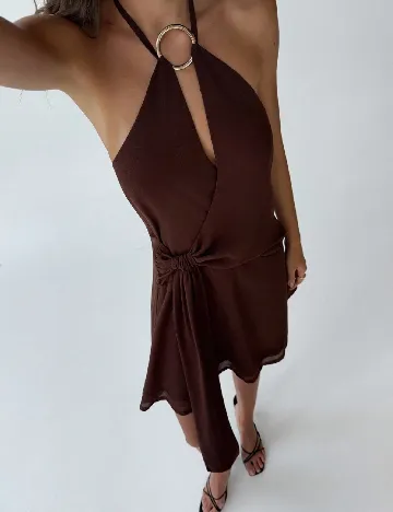 Rochie scurta SHEIN, maro