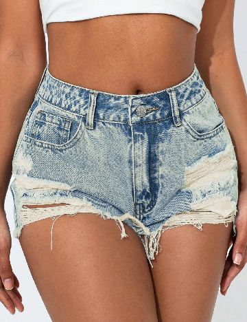 Pantaloni scurti SHEIN, albastru