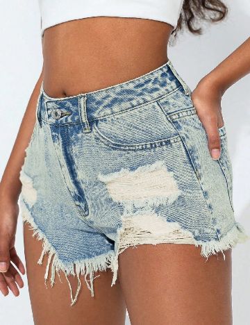 Pantaloni scurti SHEIN, albastru