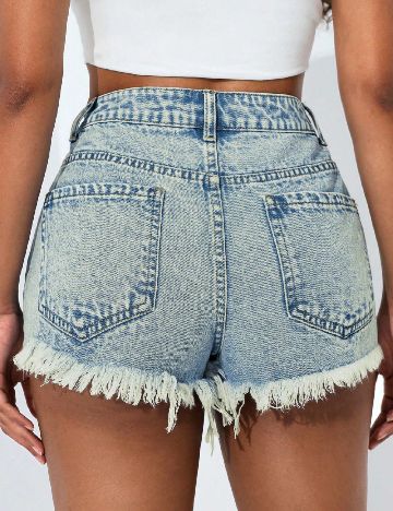 Pantaloni scurti SHEIN, albastru