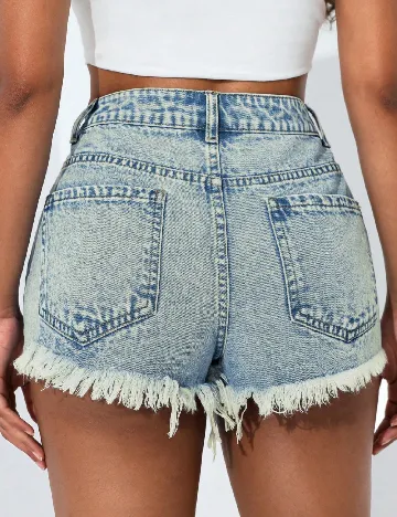 Pantaloni scurti SHEIN, albastru