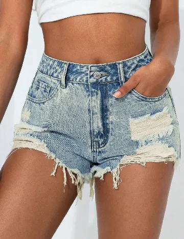 Pantaloni scurti SHEIN, albastru