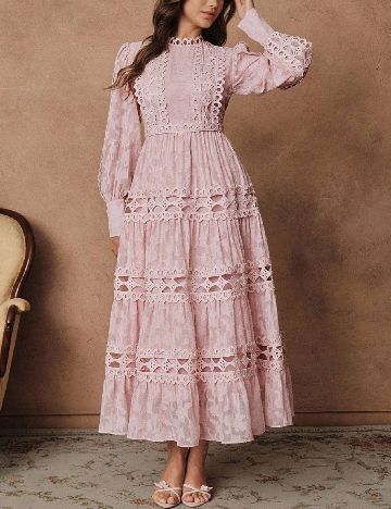 Rochie lunga Savoree, roz