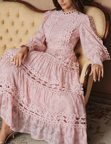 Rochie lunga Savoree, roz