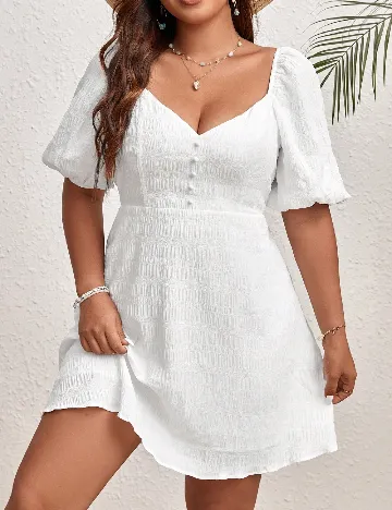 Rochie scurta SHEIN CURVE, alb