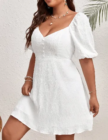 Rochie scurta SHEIN CURVE, alb