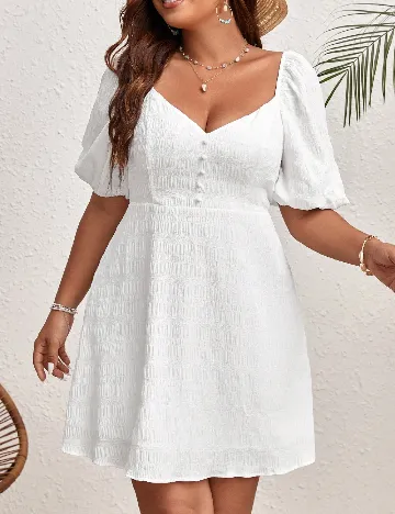 Rochie scurta SHEIN CURVE, alb