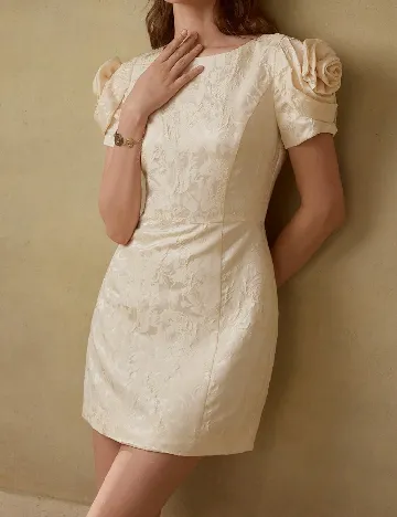 Rochie scurta MOTF, crem