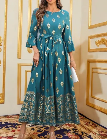 Rochie lunga Emery Rose, turcoaz