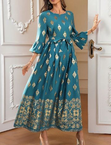 Rochie lunga Emery Rose, turcoaz