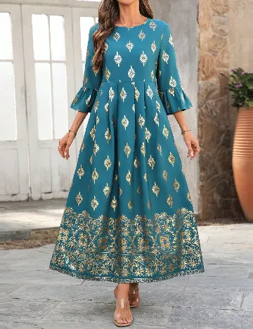 Rochie lunga Emery Rose, turcoaz