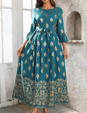 Rochie lunga Emery Rose, turcoaz