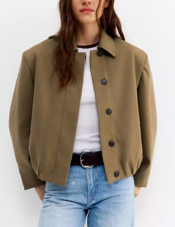 Jacheta Pull&Bear, kaki