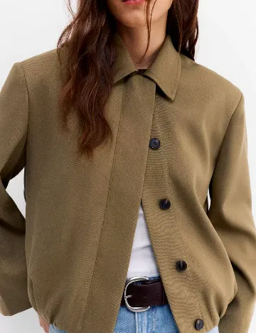 Jacheta Pull&Bear, kaki