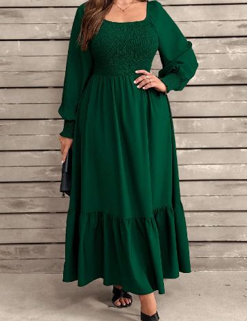 Rochie lunga SHEIN CURVE, verde