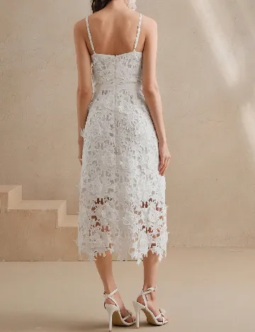 Rochie medie Anewsta, alb