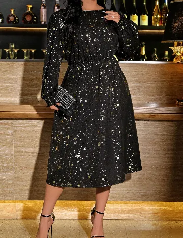 Rochie medie SHEIN CURVE, negru