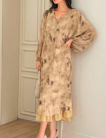 Rochie medie Dazy, crem