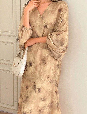 Rochie medie Dazy, crem