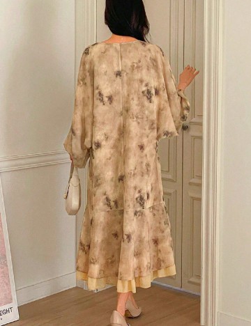 Rochie medie Dazy, crem