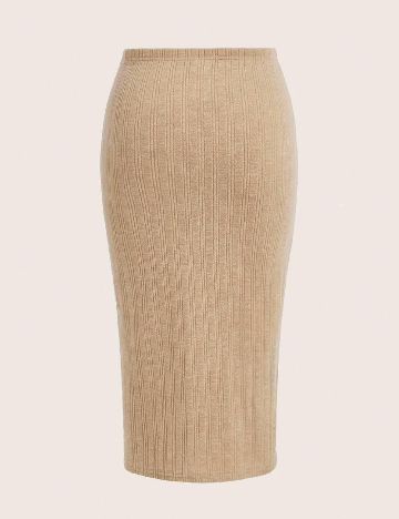 Fusta SHEIN CURVE, maro