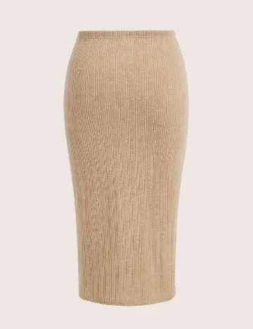 Fusta SHEIN CURVE, maro