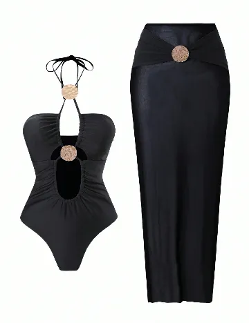 Costum de baie SHEIN, negru