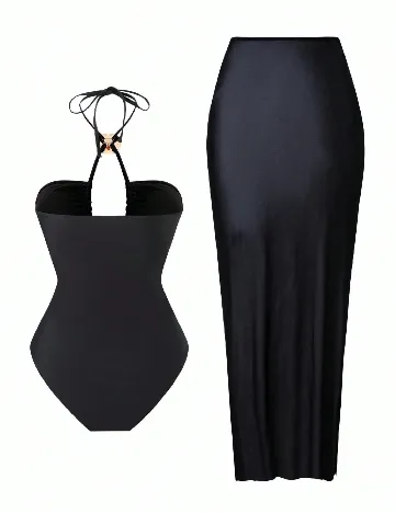 Costum de baie SHEIN, negru