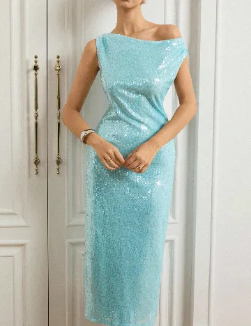 Rochie medie Aveloria, albastru