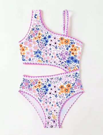 Costum de baie Shein Kids, floral print