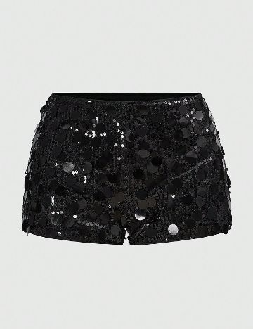 Pantaloni scurti Romwe, negru