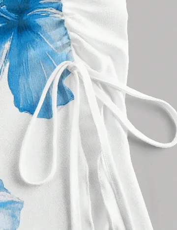 Top SHEIN CURVE, alb/albastru