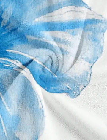 Top SHEIN CURVE, alb/albastru