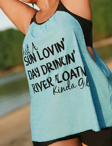 Compleu De Plaja SHEIN CURVE, albastru/negru