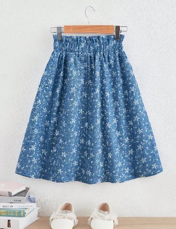 Fusta Shein Kids, albastru