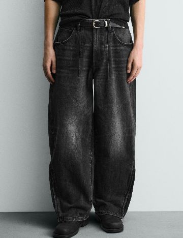 Blugi Zara, gri inchis