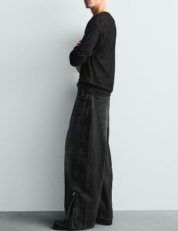 Blugi Zara, gri inchis