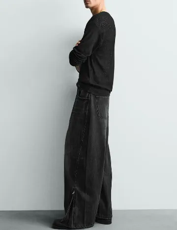 Blugi Zara, gri inchis