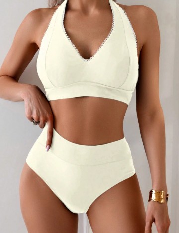 Costum de baie SHEIN, galben deschis