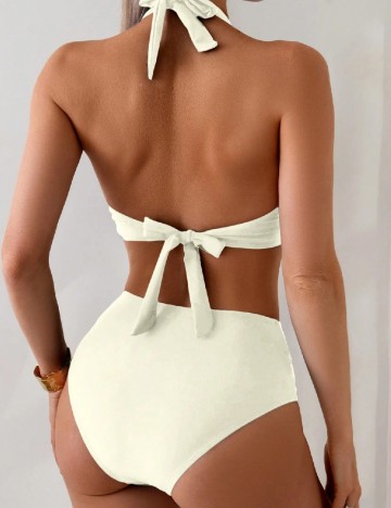 Costum de baie SHEIN, galben deschis