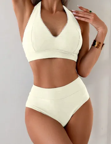 Costum de baie SHEIN, galben deschis