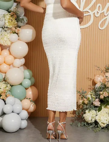 Fusta SHEIN Maternity, alb