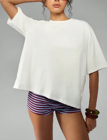 Tricou Oversize Missguided, alb