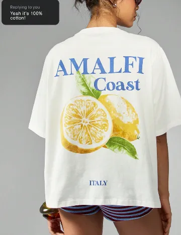 Tricou Oversize Missguided, alb