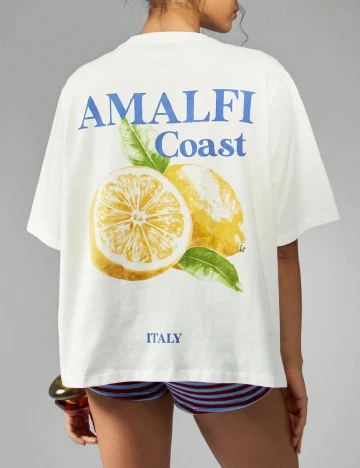 Tricou Oversize Missguided, alb