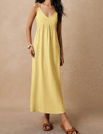 Rochie lunga Poeselle, galben