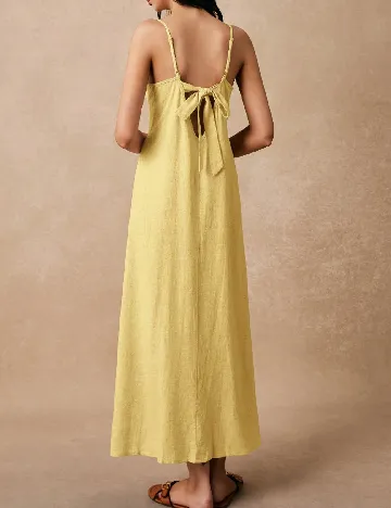 Rochie lunga Poeselle, galben